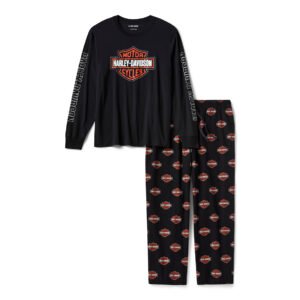 Men's Bar & Shield Long Sleeve Pajama Set